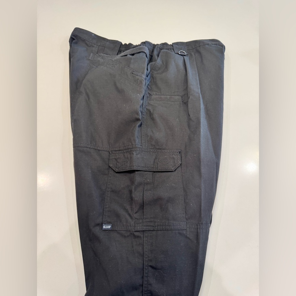 5.11 Tactical Taclite Pro Pants Men's 44x32(42) Black Ripstop Cargo Outdoor - Picture 3 of 11
